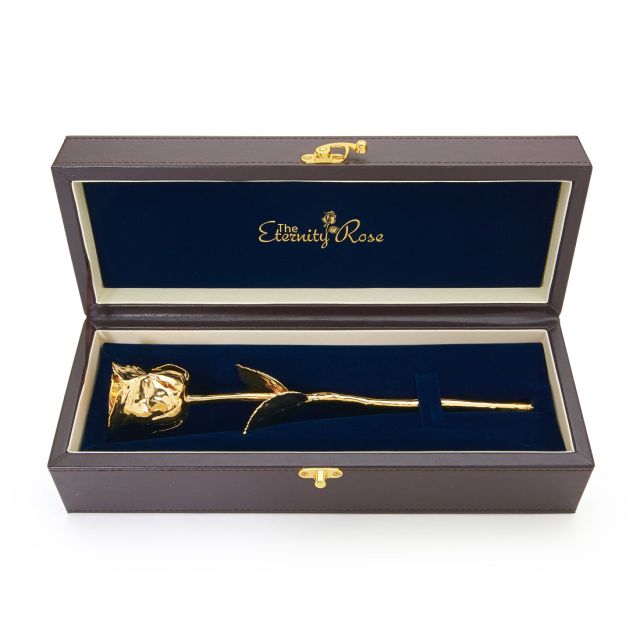 24 Karat Gold-Dipped Natural Rose 11.5&quot;